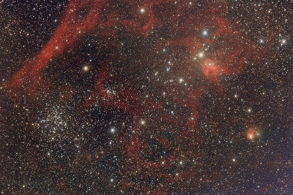 IC417 and Messier 37 in Auriga