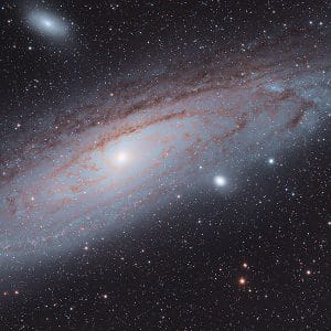Die Andromedagalaxie (M31), aufgenommen von Niels Haagh mit seiner TTS-160 Panther Teleskopmontierung