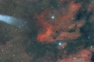 Pelican Nebula, Sjaelland area Denmark Telescope: Askar FRA600 Camera: Atik Horizon Mono, ZWO ASI071MC Pro Filters: Baader H-alpha 7nm 2”, Optolong L-Pro 2" Mount: TTS-160 Panther with rOTAtor Taken by: Niels V. on Astrobin